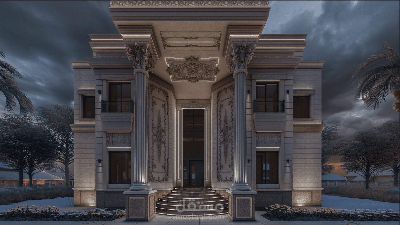 تصميم واجهات خارجية مودرن أو كلاسيك 3D