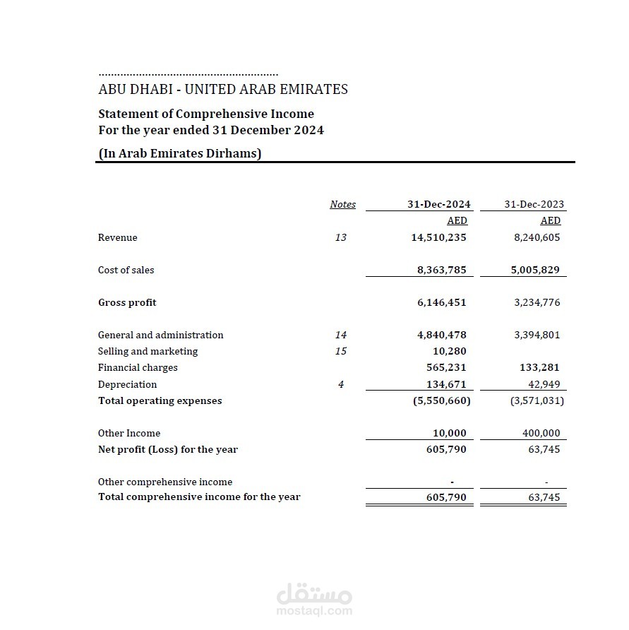 عمل القوائم المالية ومراجعة الحسابات السنوية وتقديم تقارير