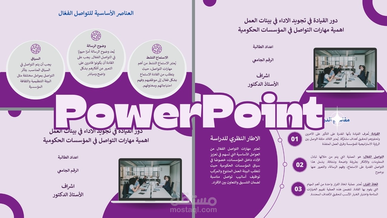 دور القيادة في تجويد الاداء بوربوينت PowerPoint