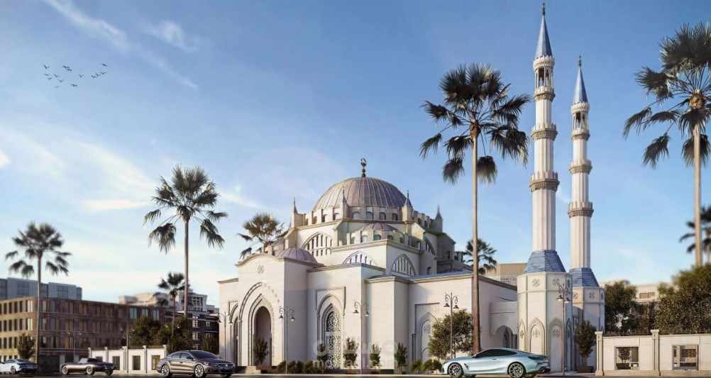 واجهة معمارية لجامع في الإمارات