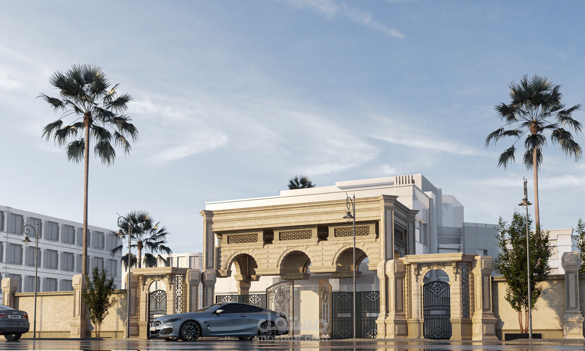تصميم بوابة لفيلا في السعودية