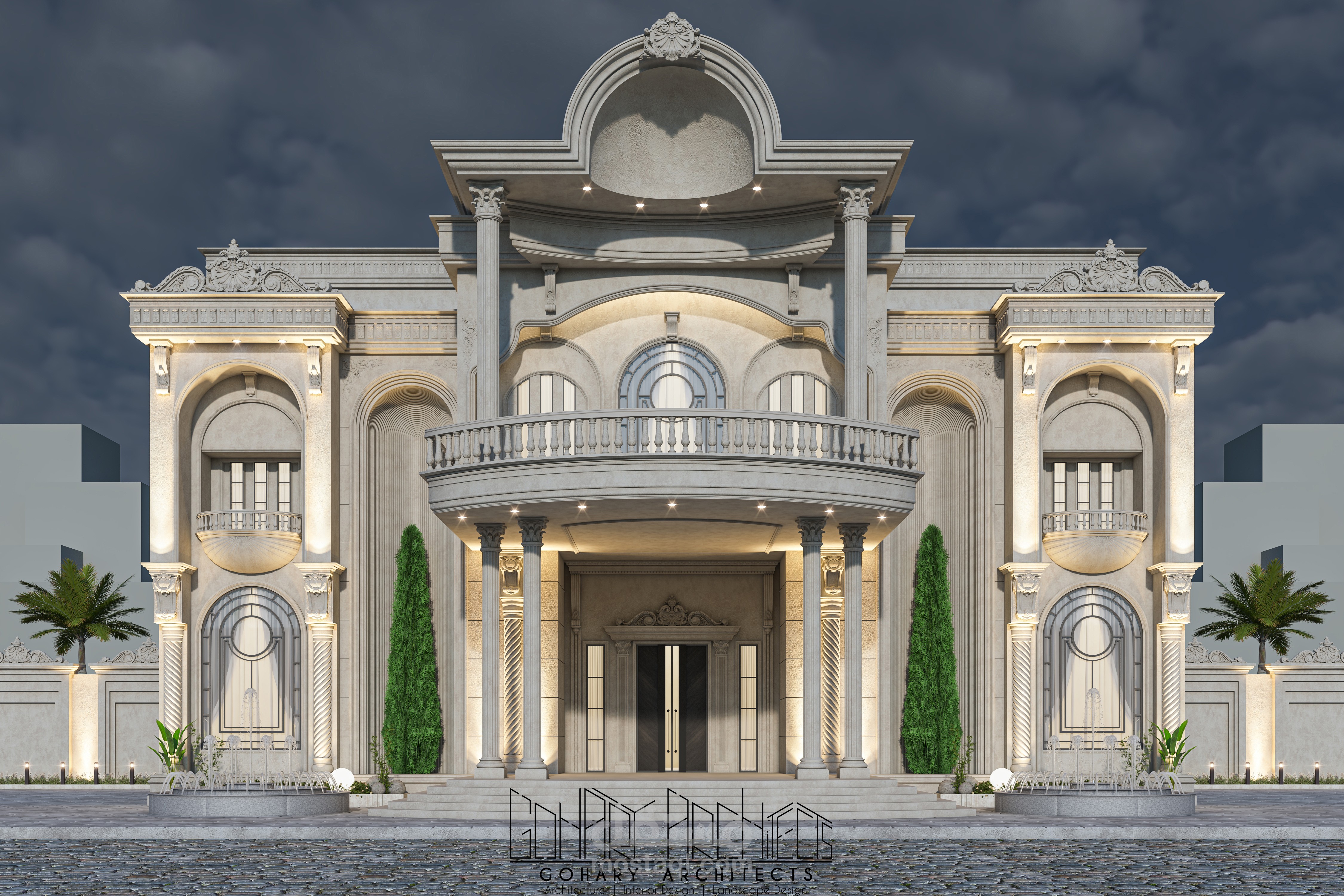 تصميم واجهة فيلا | نيو كلاسيك