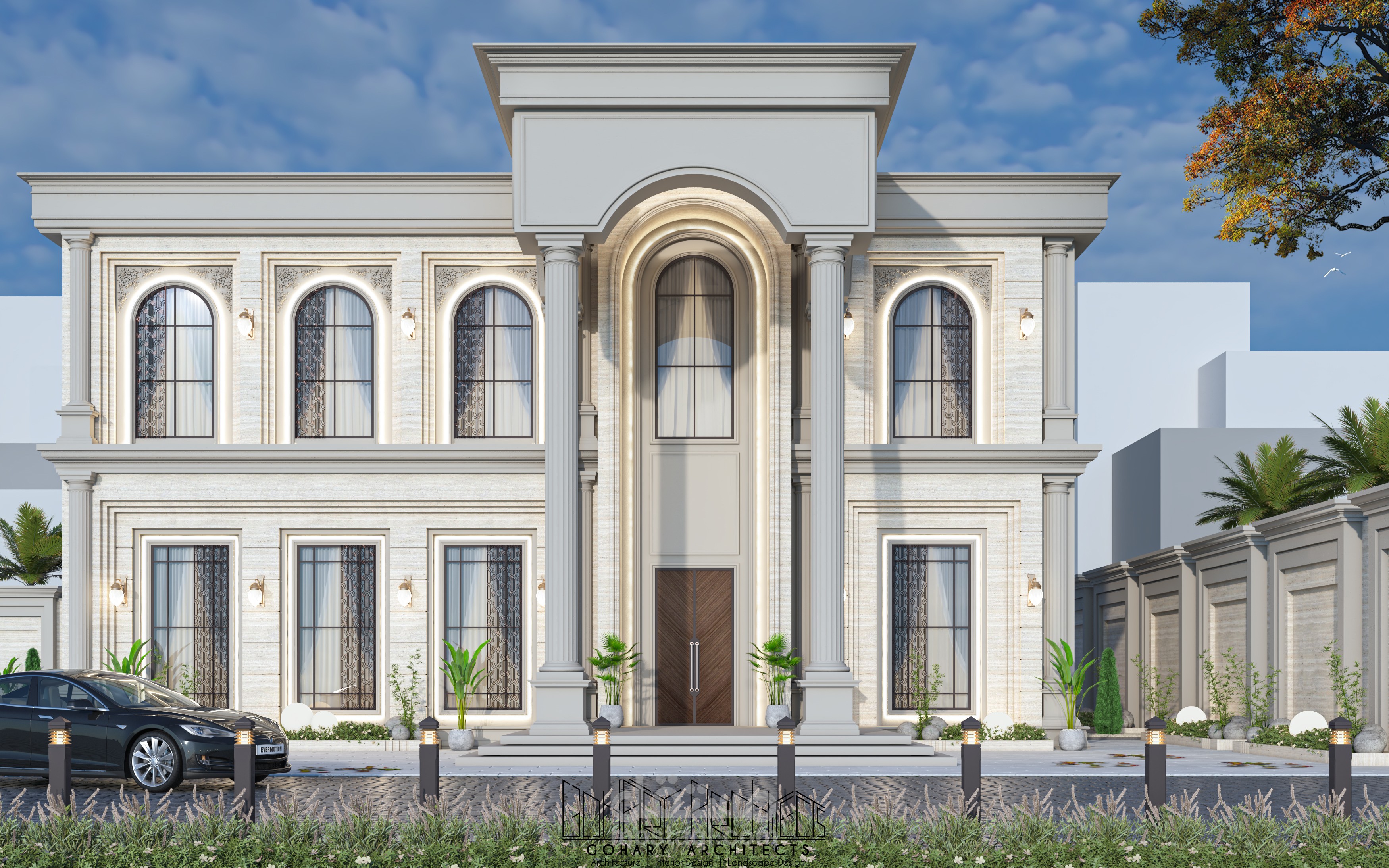 تصميم فيلا خارجي | نيو كلاسيك