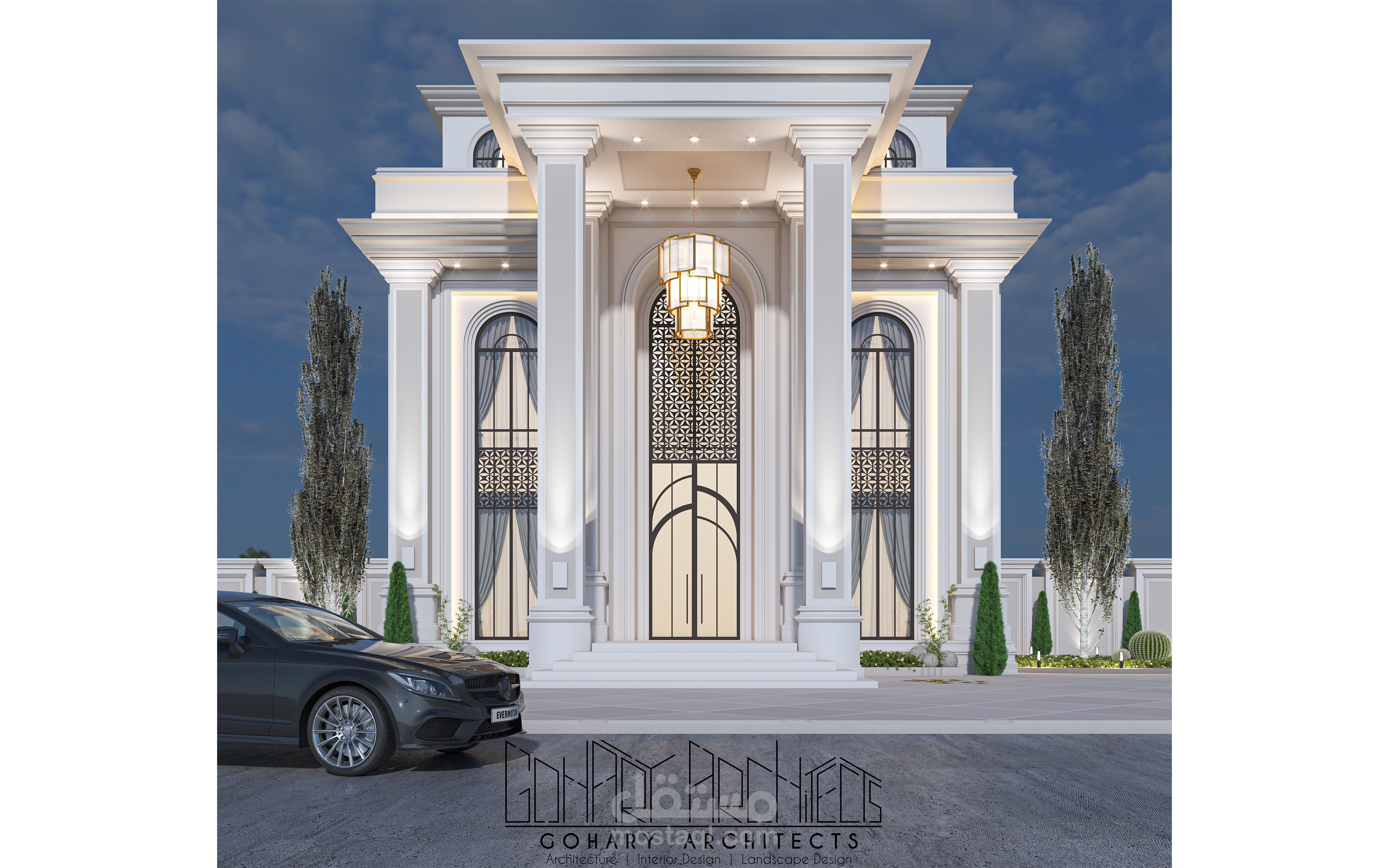 تصميم واجهة فيلا | نيوكلاسيك