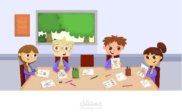 مشهد من قصة أطفال