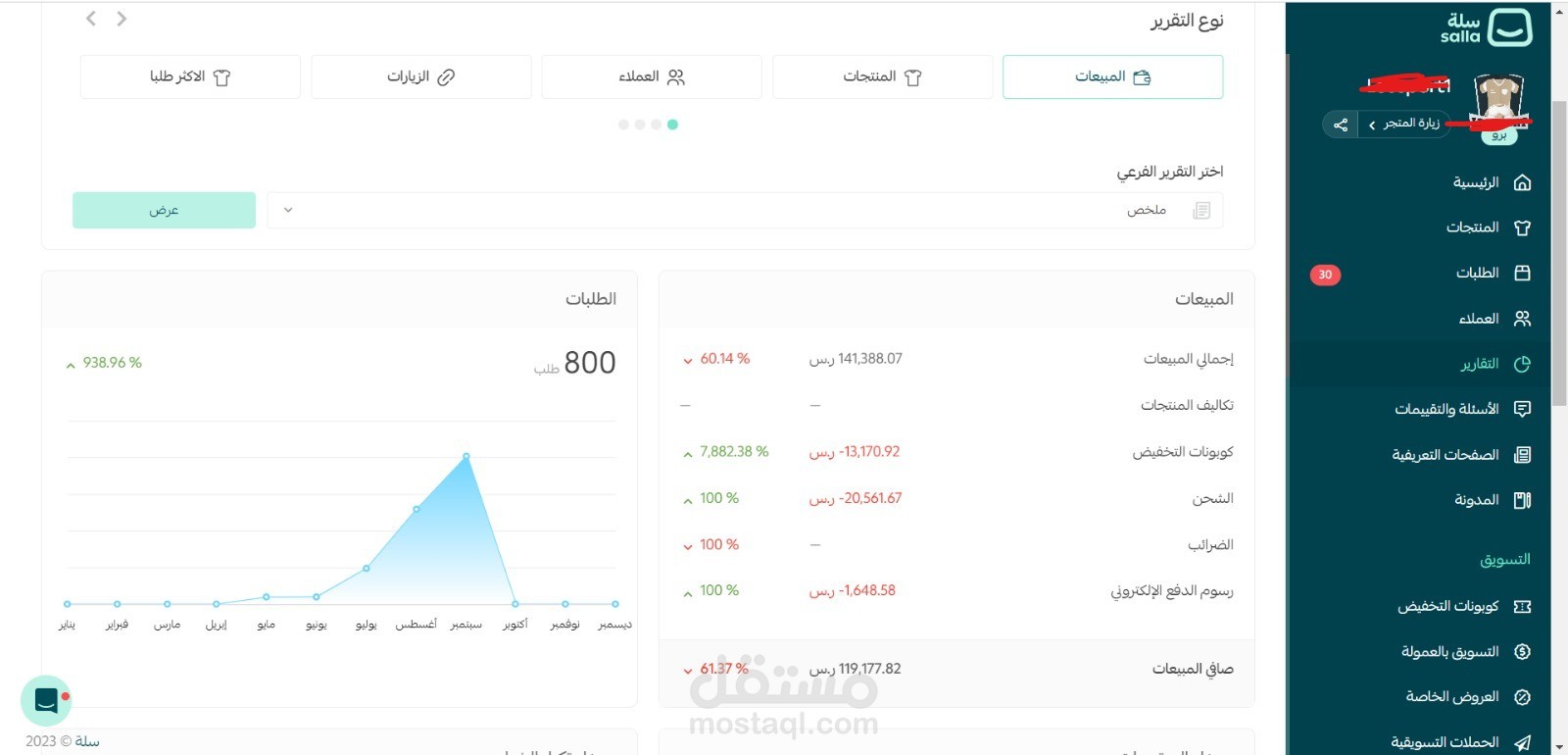 إدارة وتسويق متجر تيشرتات رياضية على منصة سلة وتحقيق أكثر من مليون ريال مبيعات خلال 3 أشهر