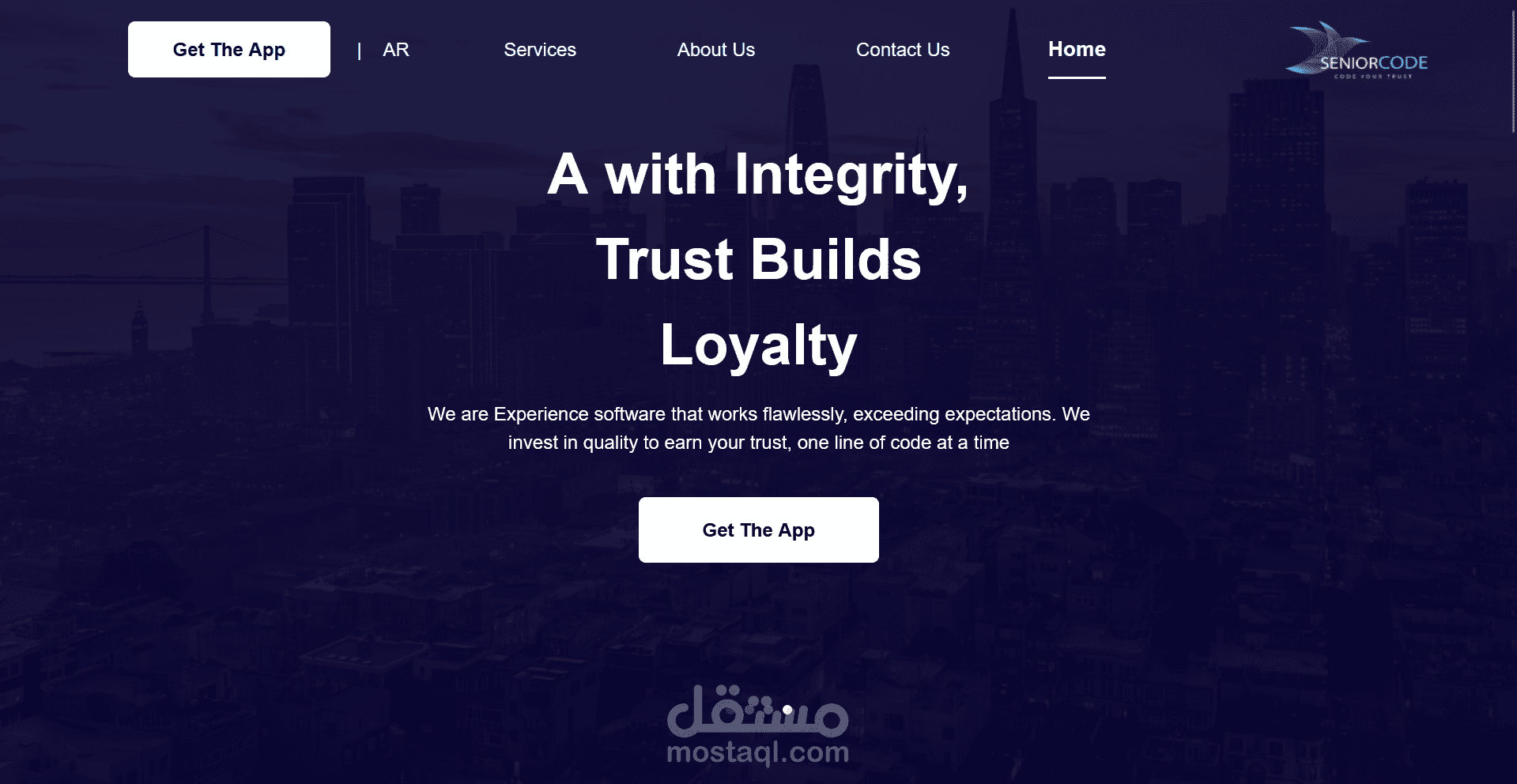 إنشاء موقع تعريفي لشركة برمجيات