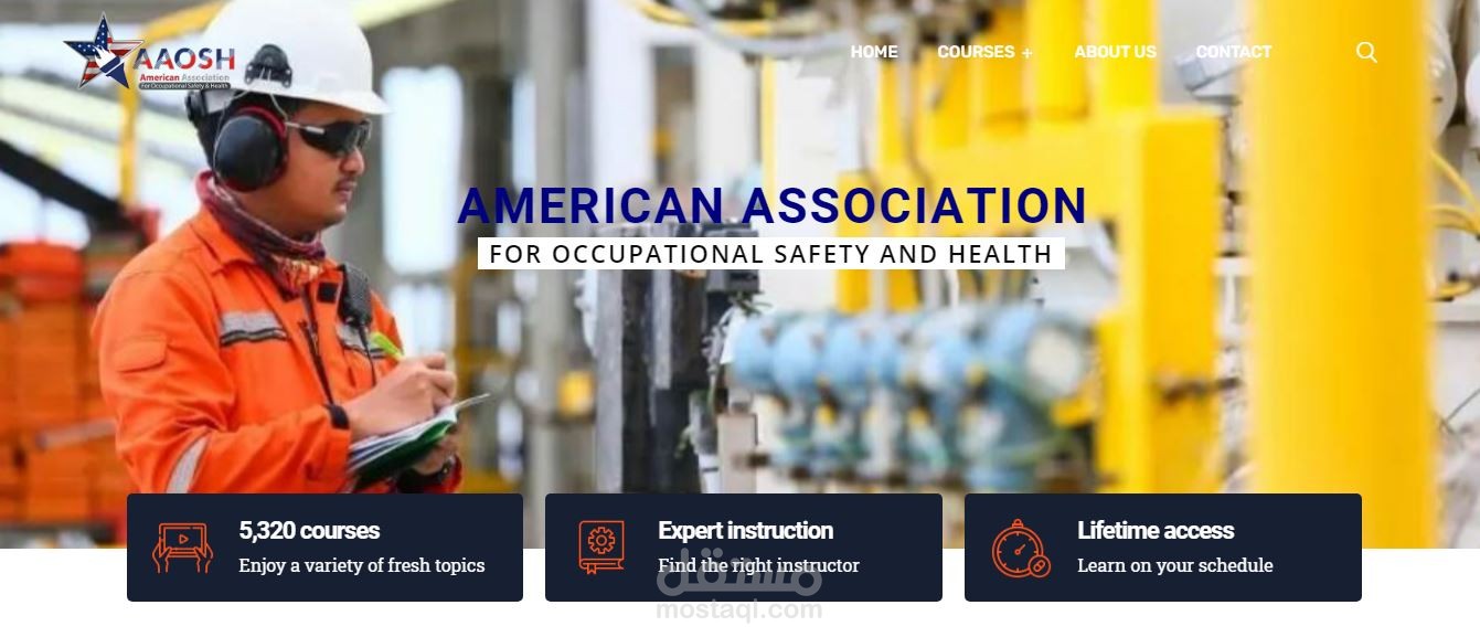 برمجة موقع الكتروني لمركز دورات تدريبية اونلاين