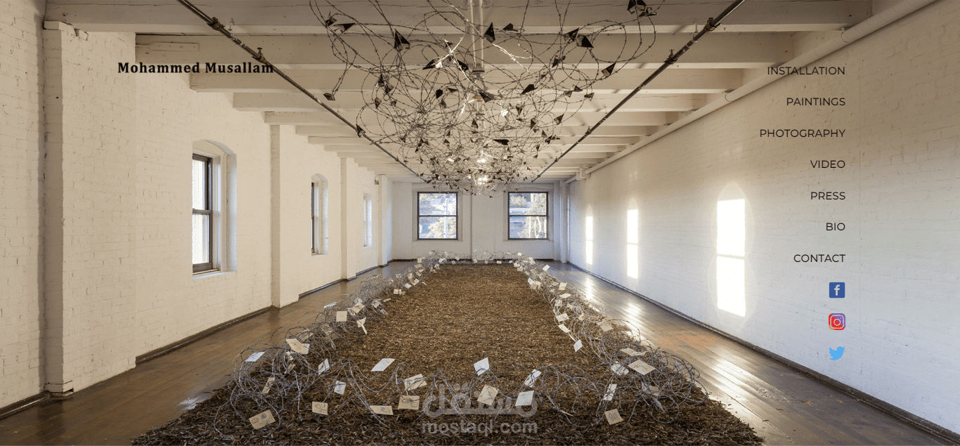 برمجة موقع الكتروني لرسام فلسطيني