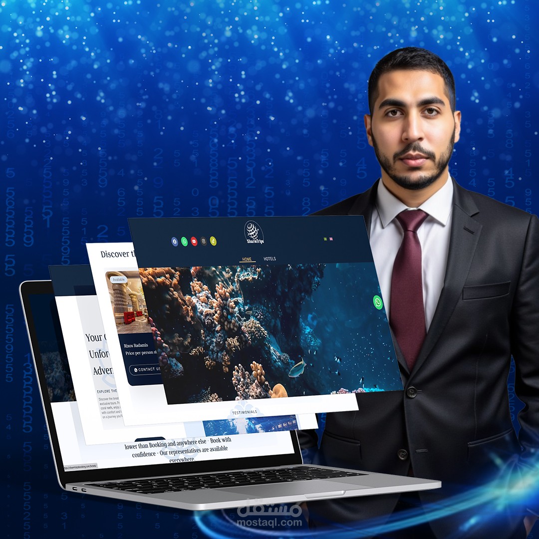 تصميم وتطوير موقع حجز رحلات وأنشطة في شرم الشيخ