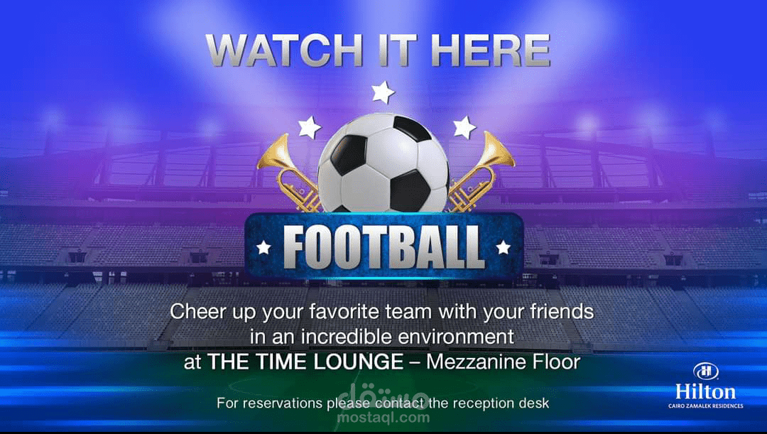 Screen Ad at Hilton Zamalek Cairo