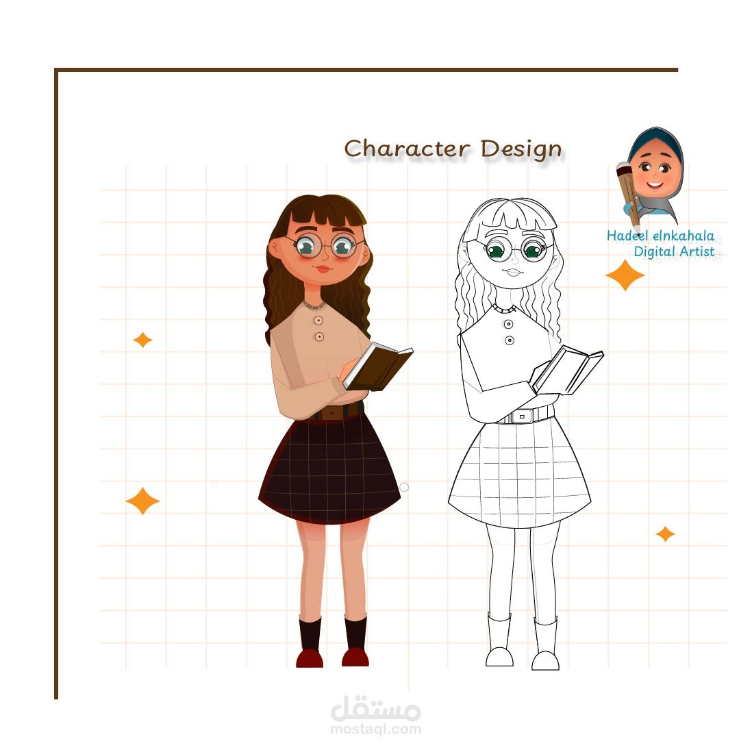 تصميم شخصية رقمية بأسلوب احترافي