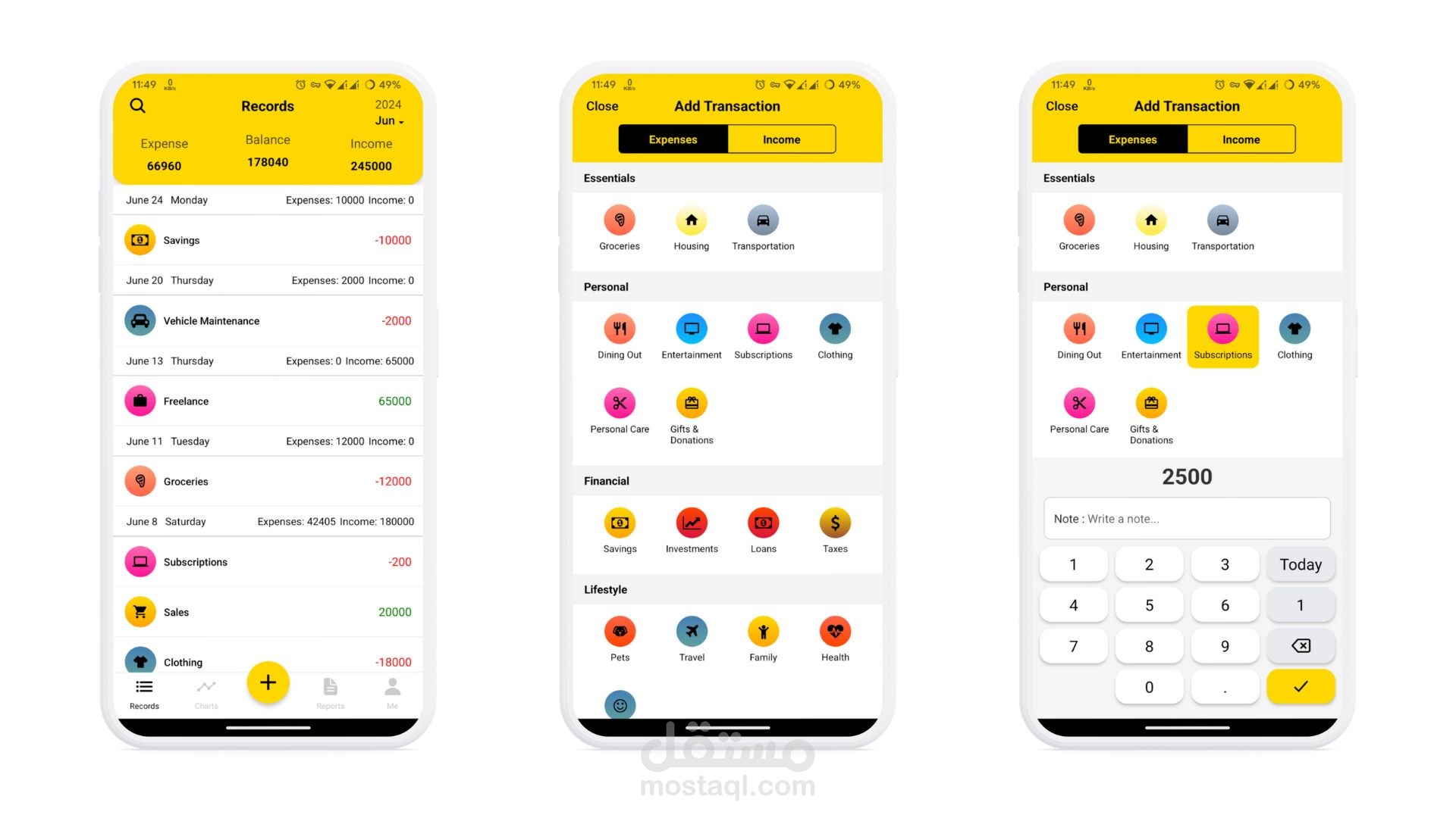 تطبيق لمتابعة المصروفات لكلا من اندرويد و ابل