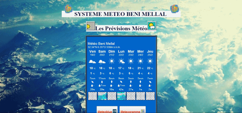 موقع الأرصاد الجوية