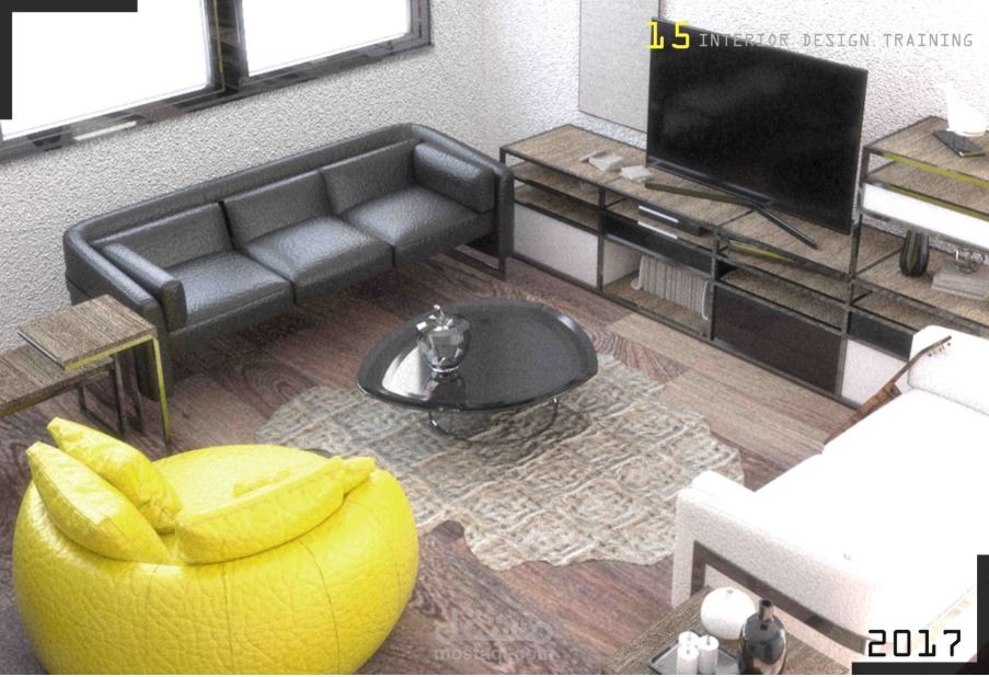 تصميم داخلي لشقة سكنية بدمشق