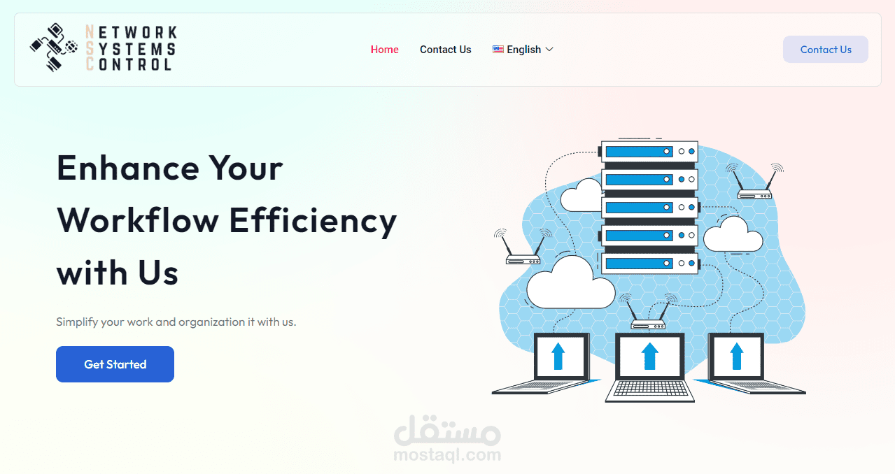 إنشاء وتصميم موقع لشركة it من الصفر باللغتين (العربية - الإنجليزية)