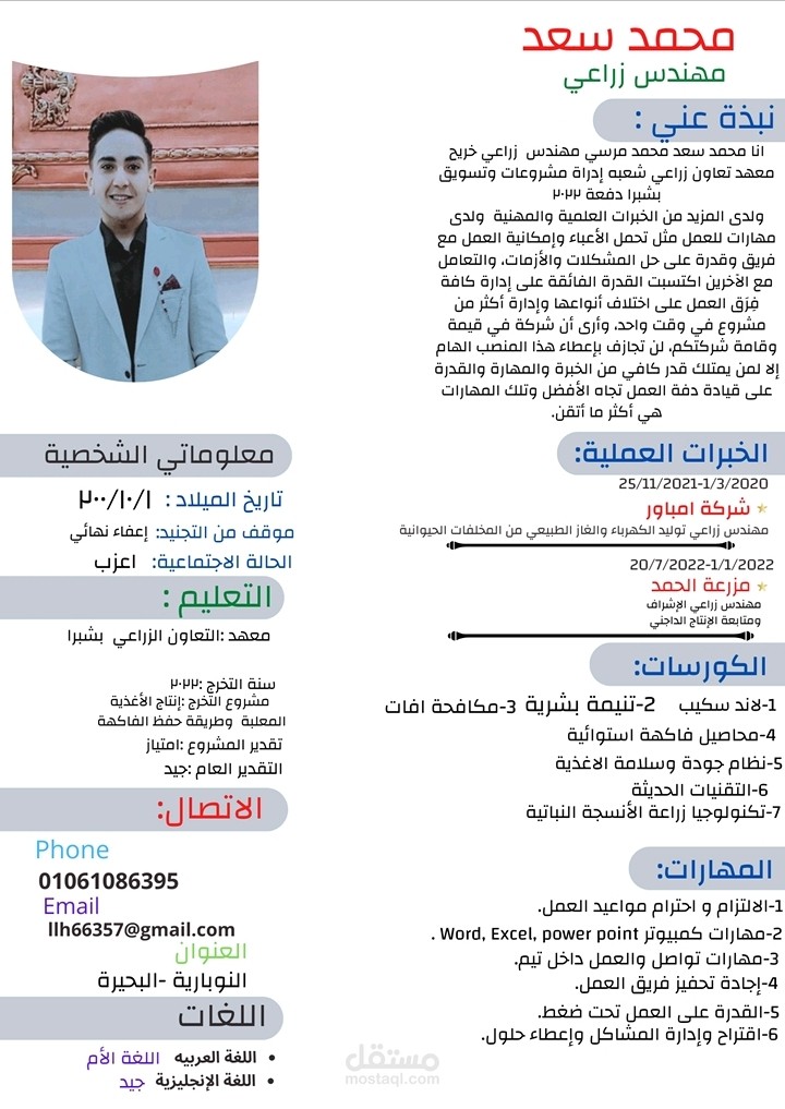 تصميم. cv بأعلي جودة