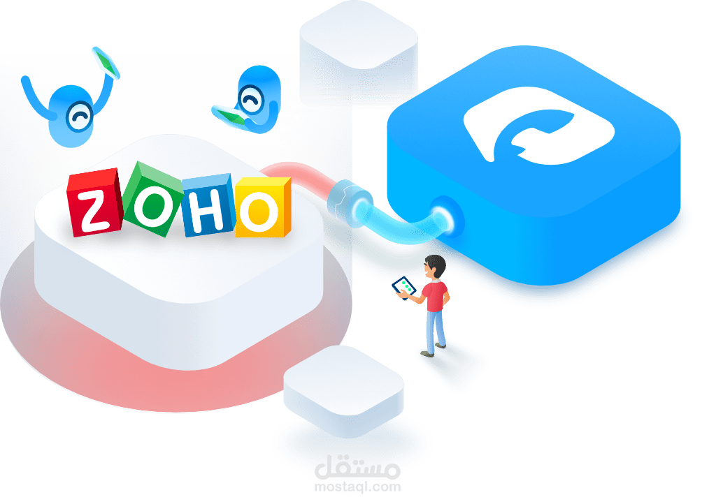 ضبط حسابات zoho books