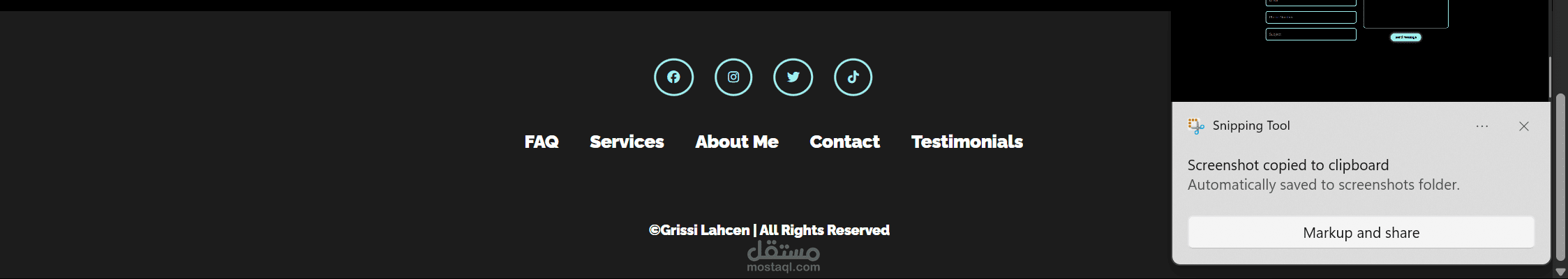 تطوير صفحة Portfolio شخصية باستخدام HTML وCSS