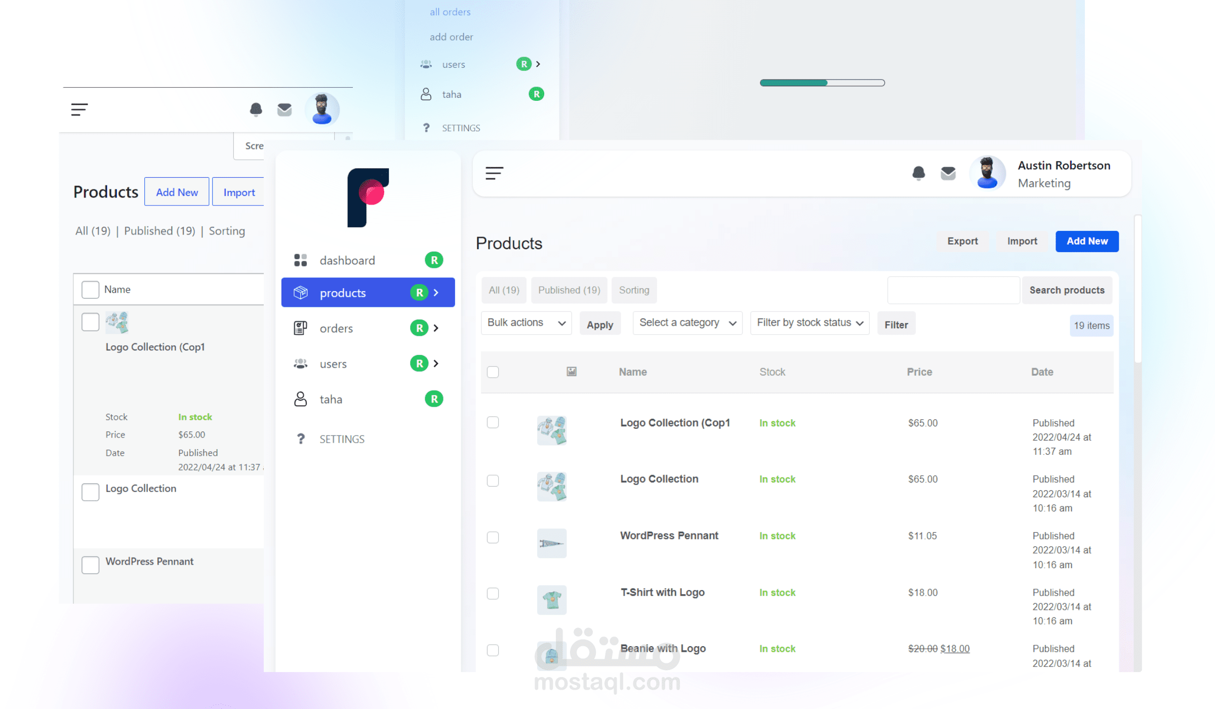 custom Wordpress admin panel
