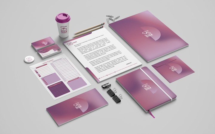 تصميم هوية بصرية كاملة شركة soul