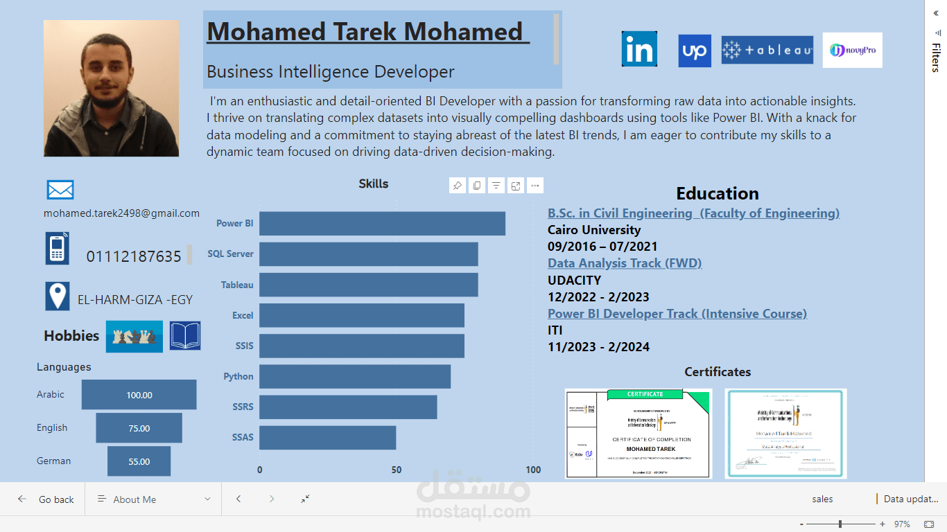 تصميم CV رقمى