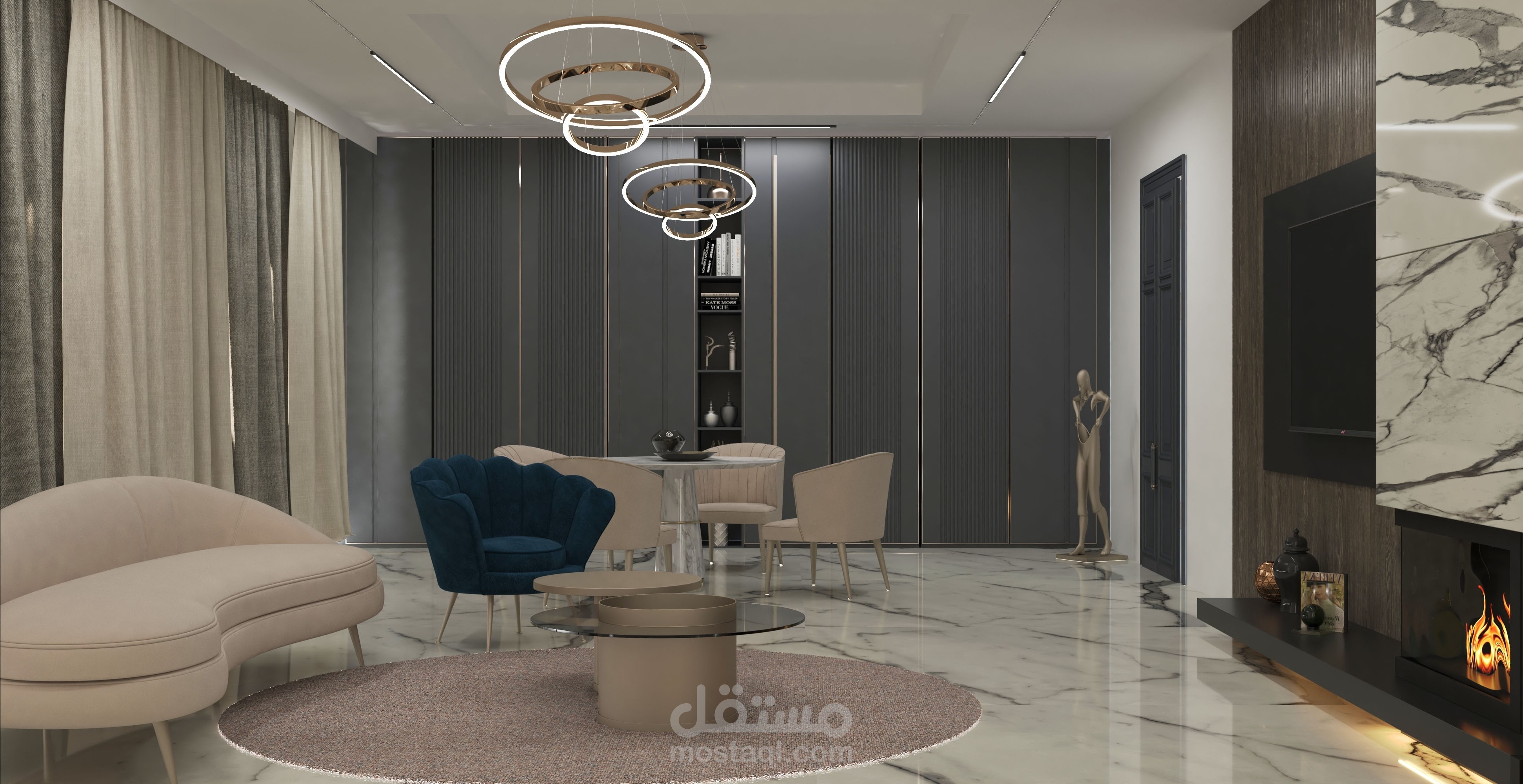 Salon and dinning room