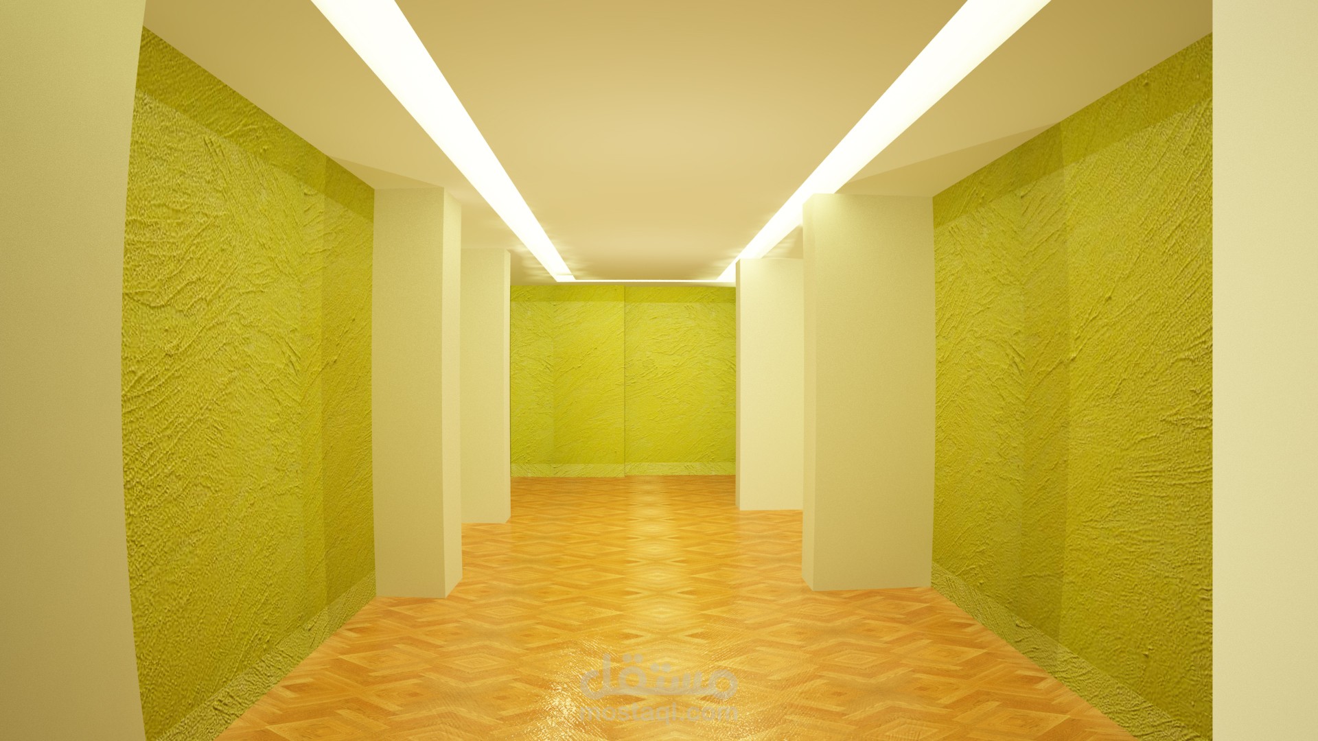 interior design - store تصميم داخلى لمحل تجارى قبل الفرش