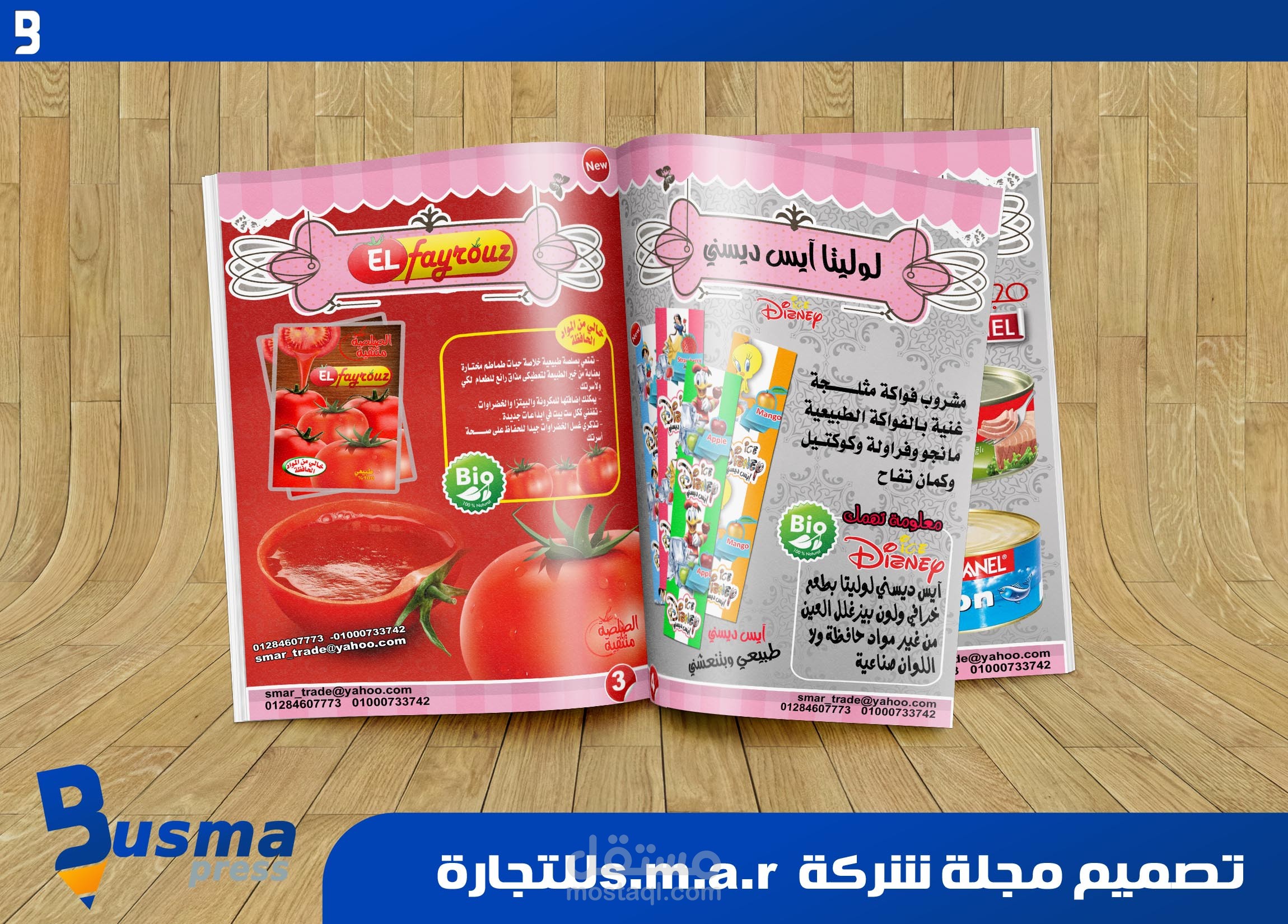 تصميم مجلة شركة توزيع