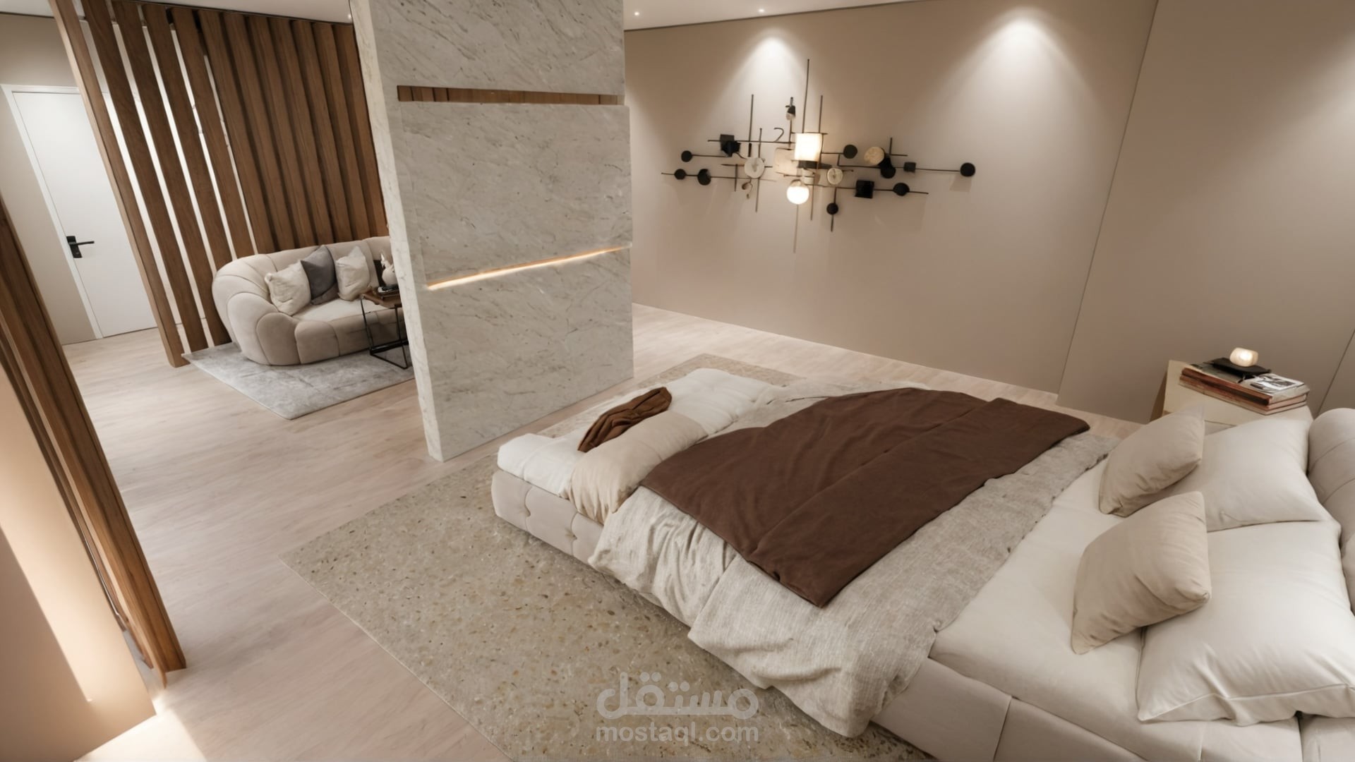 تصميم داخلي احترافي ثلاثي الأبعاد يلبي احتياجاتك ورؤيتك لغرف نوم