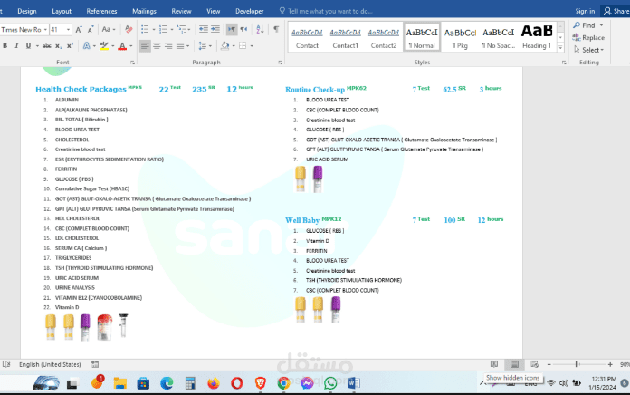 Enter data into Word and organize data and tables professionally