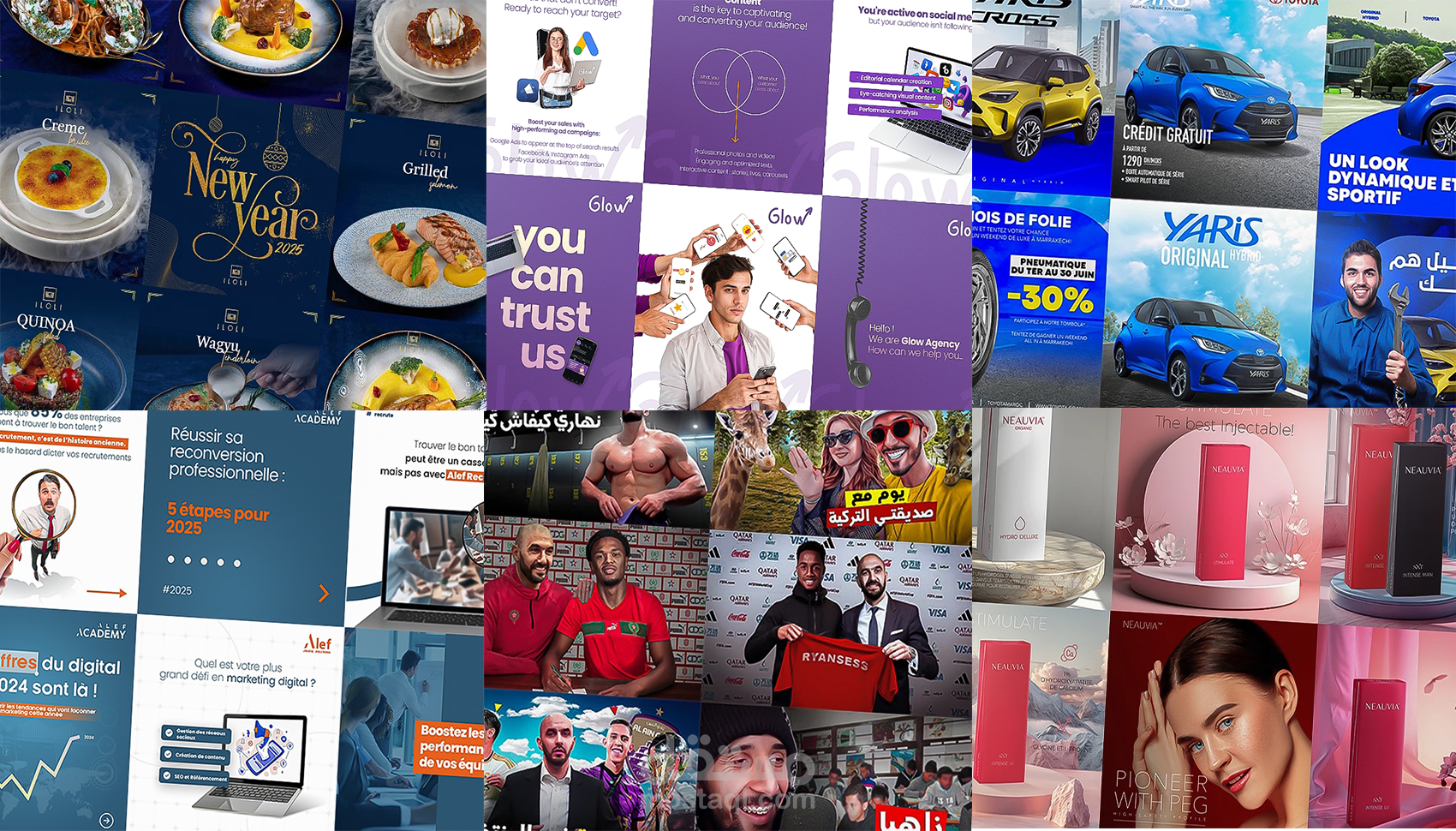 ✦ تصميم محتوى السوشيال ميديا احترافي (صور، بوسترات، كوفر)