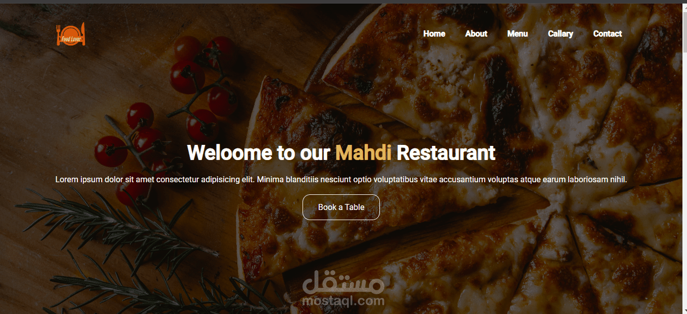 restaurant page