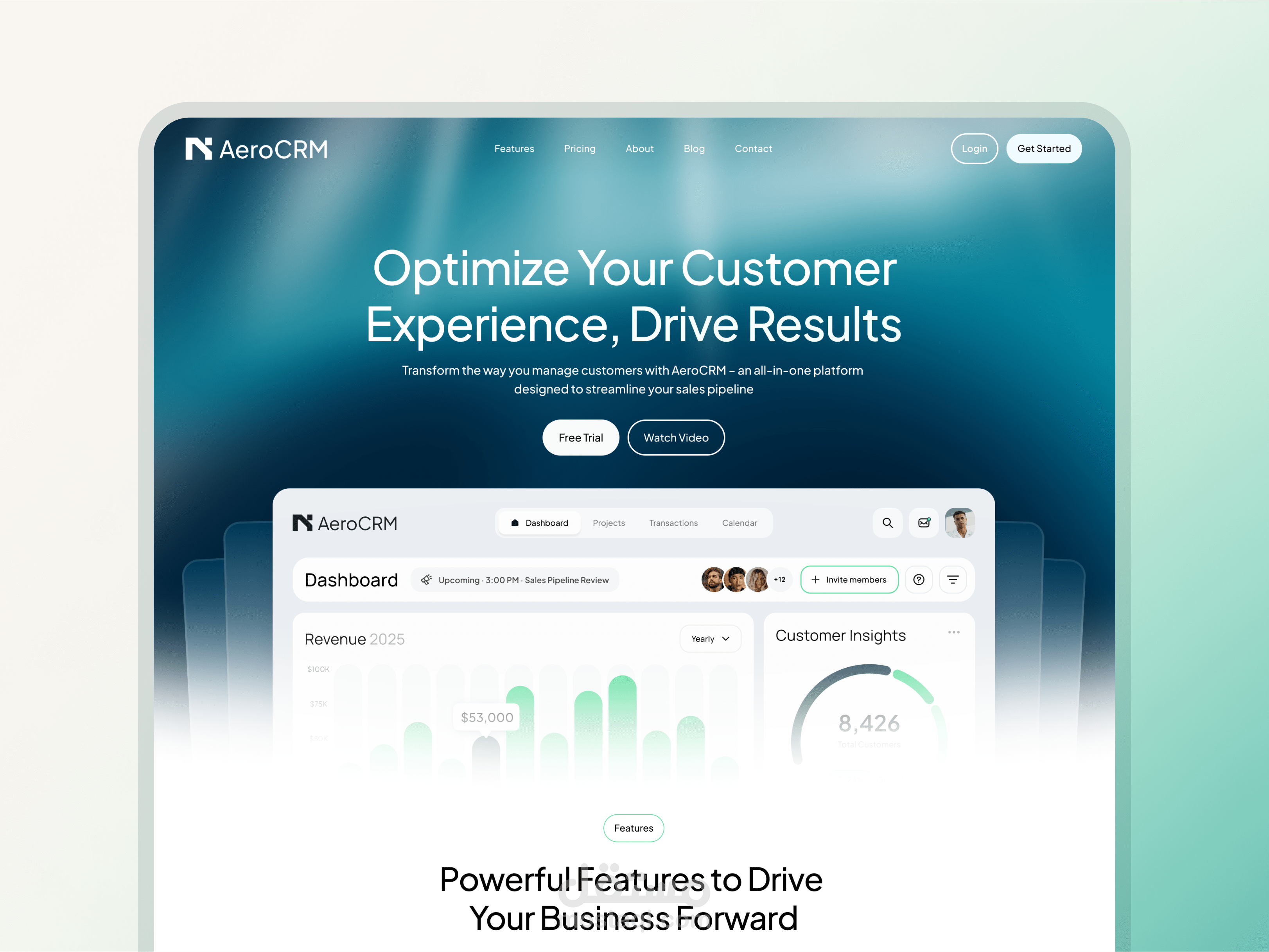 AeroCRM - Website & Dashboard
