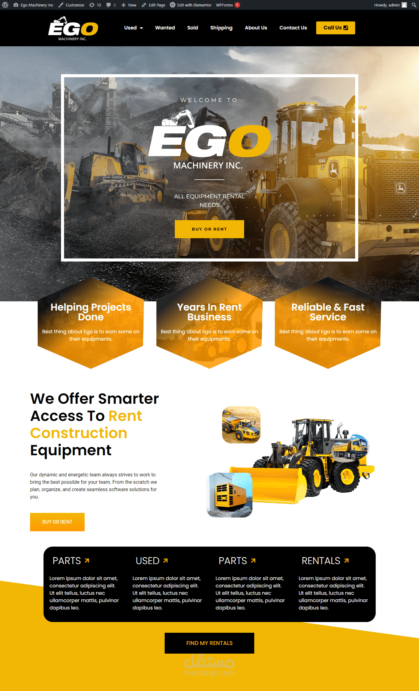 متجر  إلكترونى وردبريس للأوناش باستخدام الElementor pro  + Woocomerce من الصفر