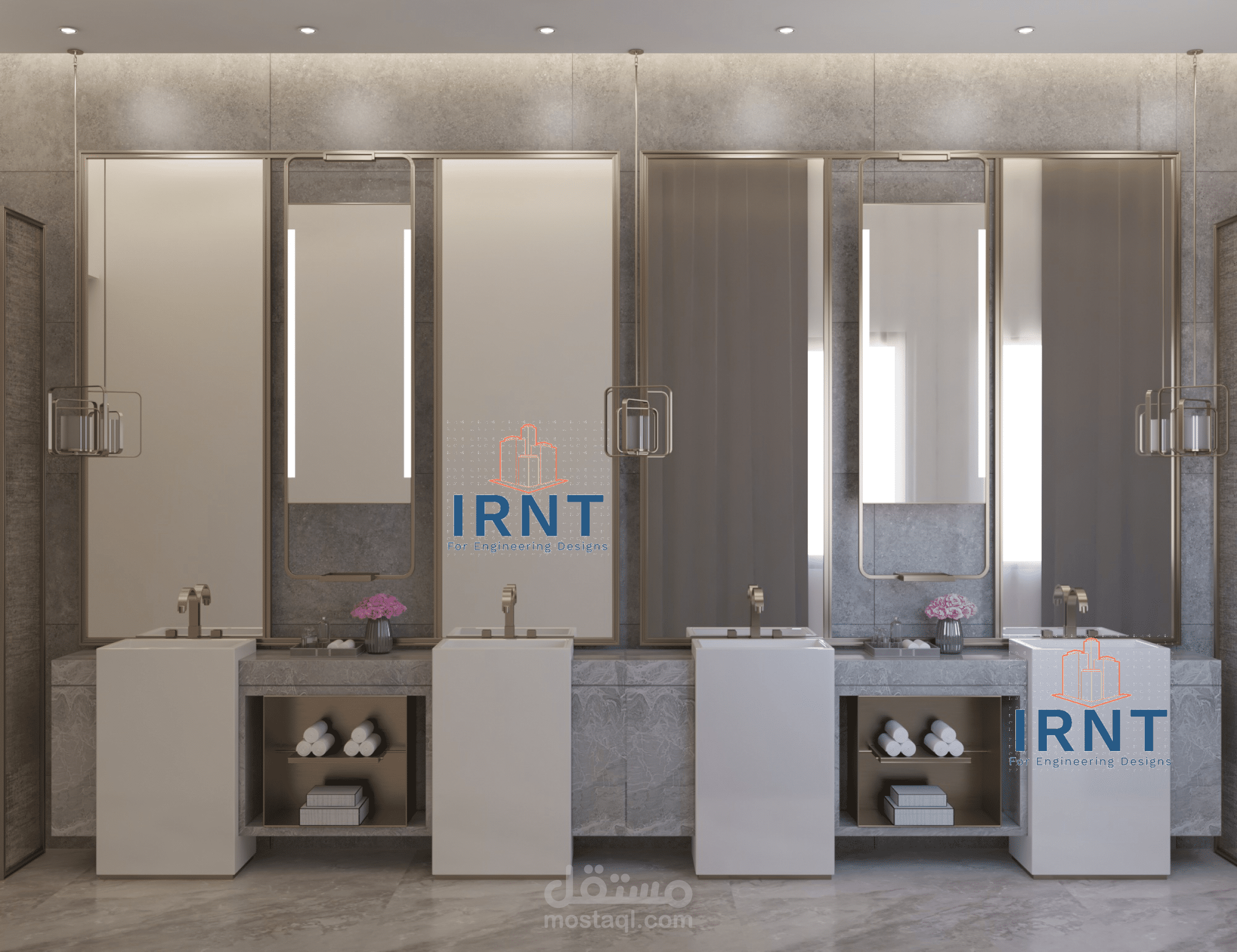 تصميم ديكور لمغاسل الرجال INTERIOR DESIGN