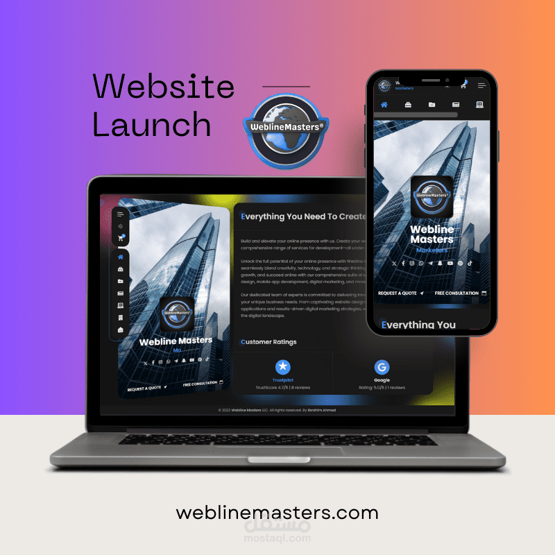 الموقع الالكتروني الخاص بي Webline Masters