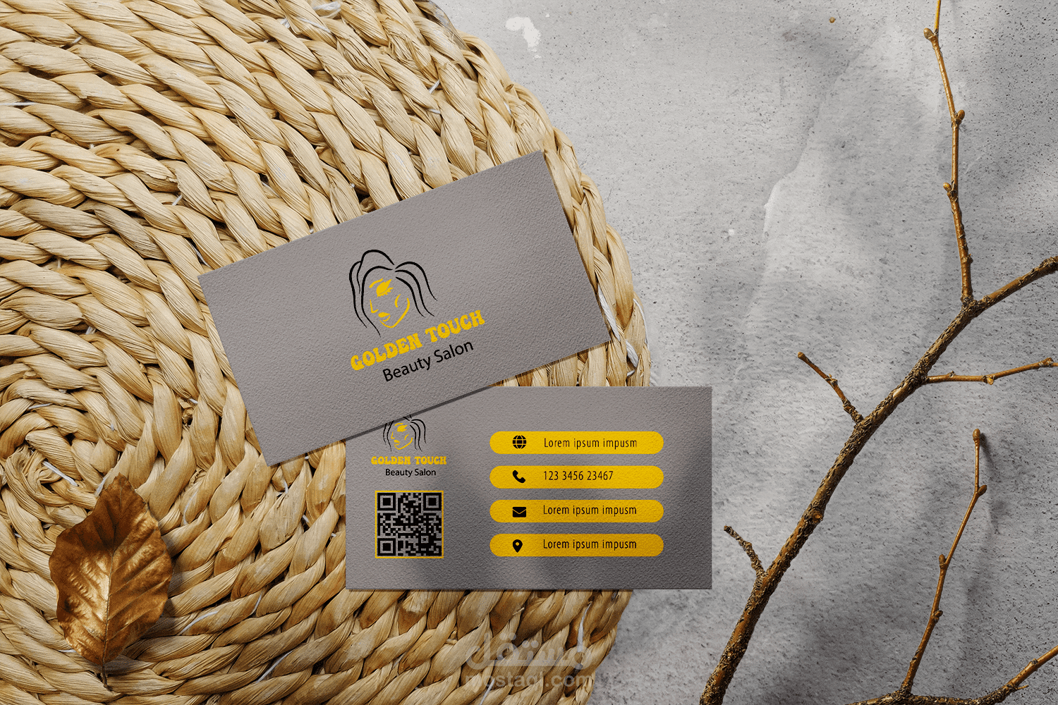 تصميم بطاقة عمل لصالون تجميل نسائي