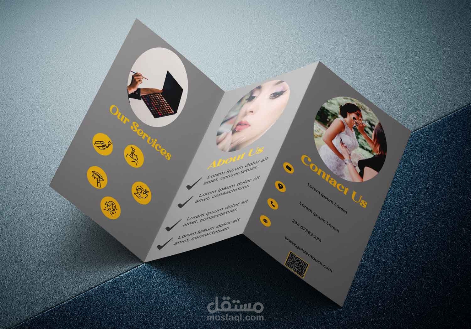 تصميم بروشور لصالون تجميل نسائي