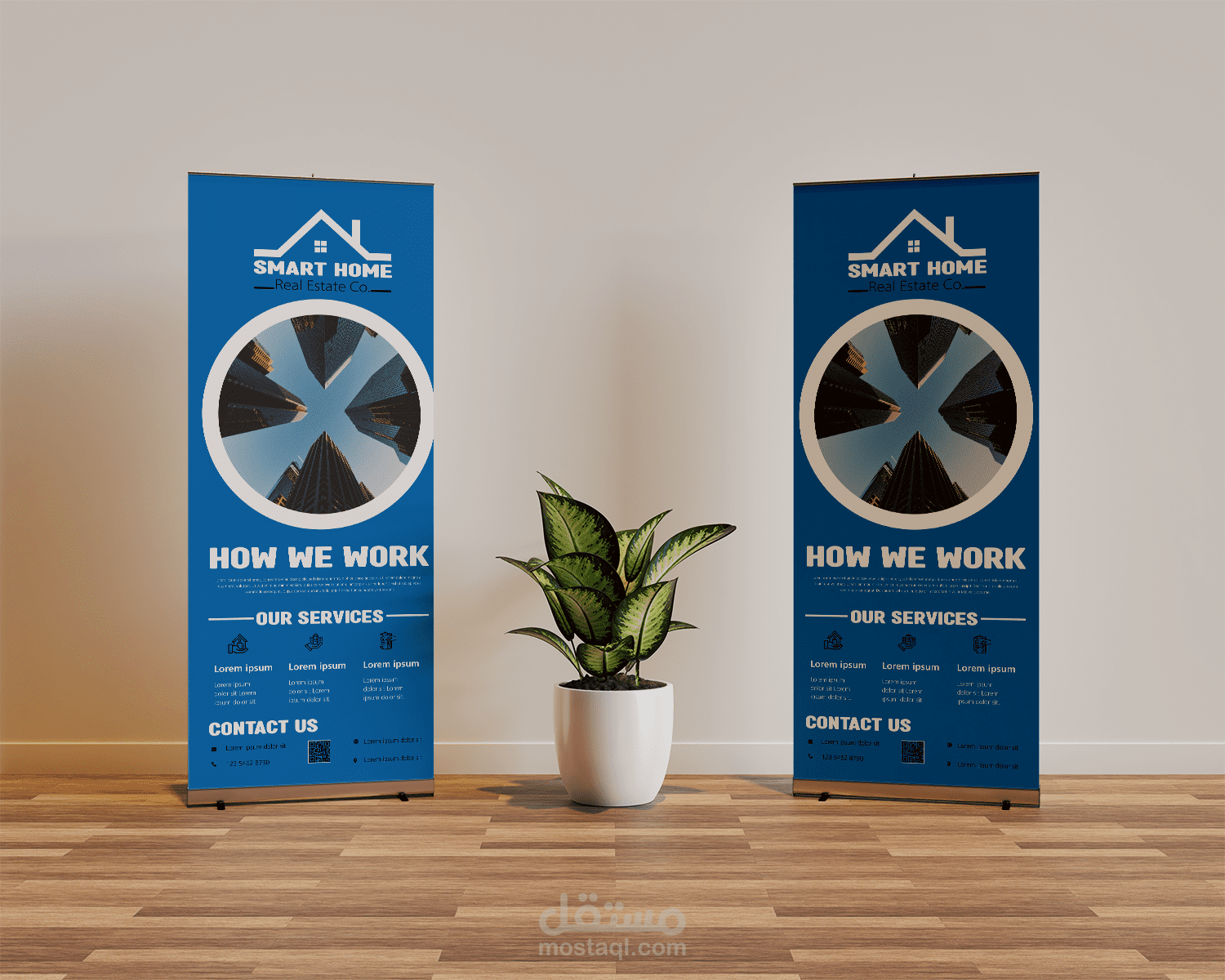 تصميم رول أب لشركة عقارية