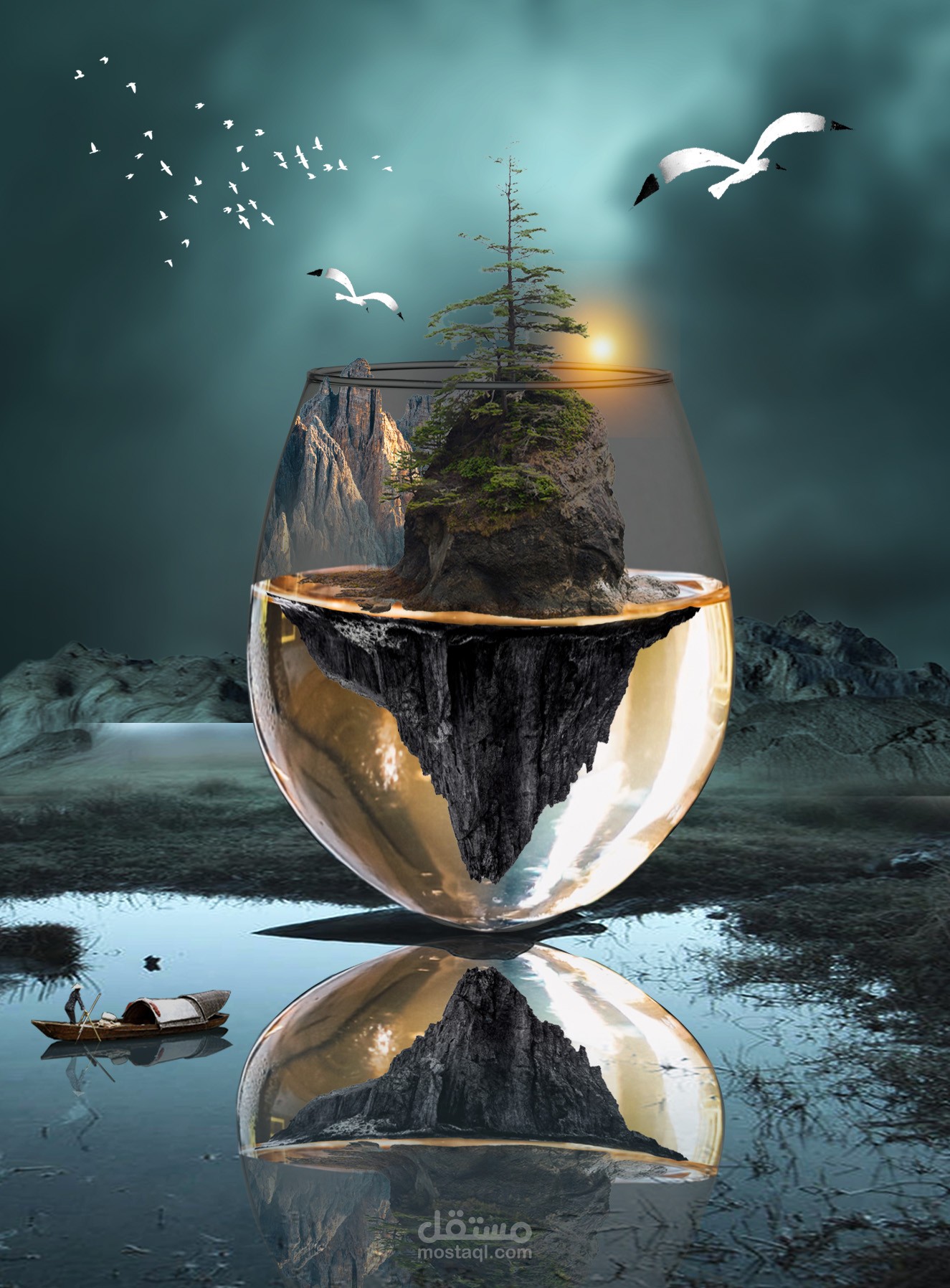 Glass Photoshop Manipulation