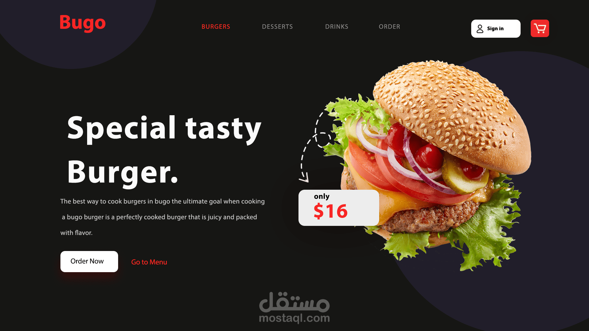 Burger Website Design