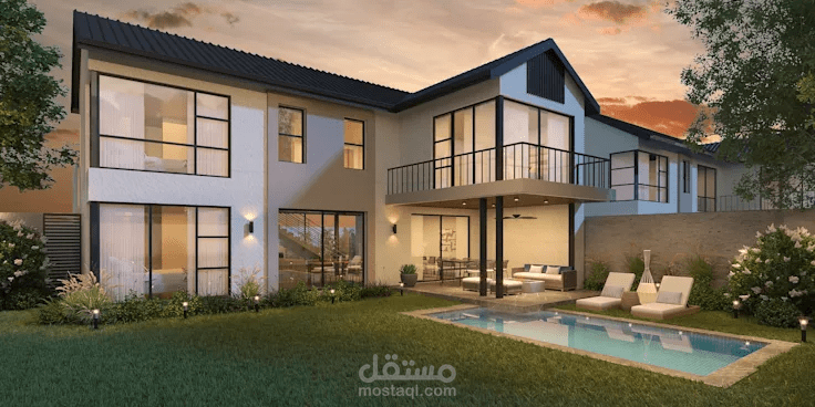 تصميم معماري للمنازل الفاخرة وتقديمها