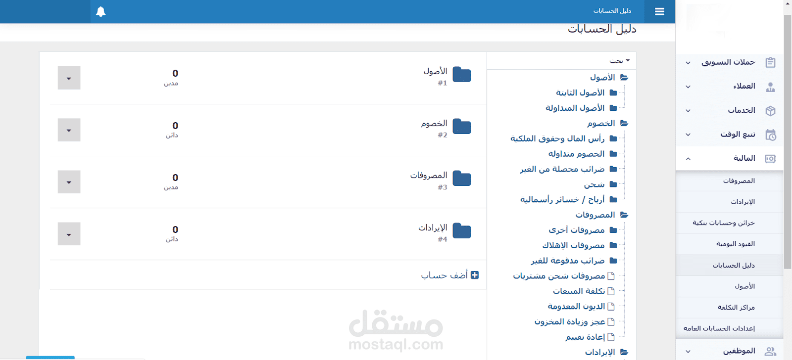 إعداد شجرة حسابات متكاملة للشركات (تجارية – صناعية – خدمية)