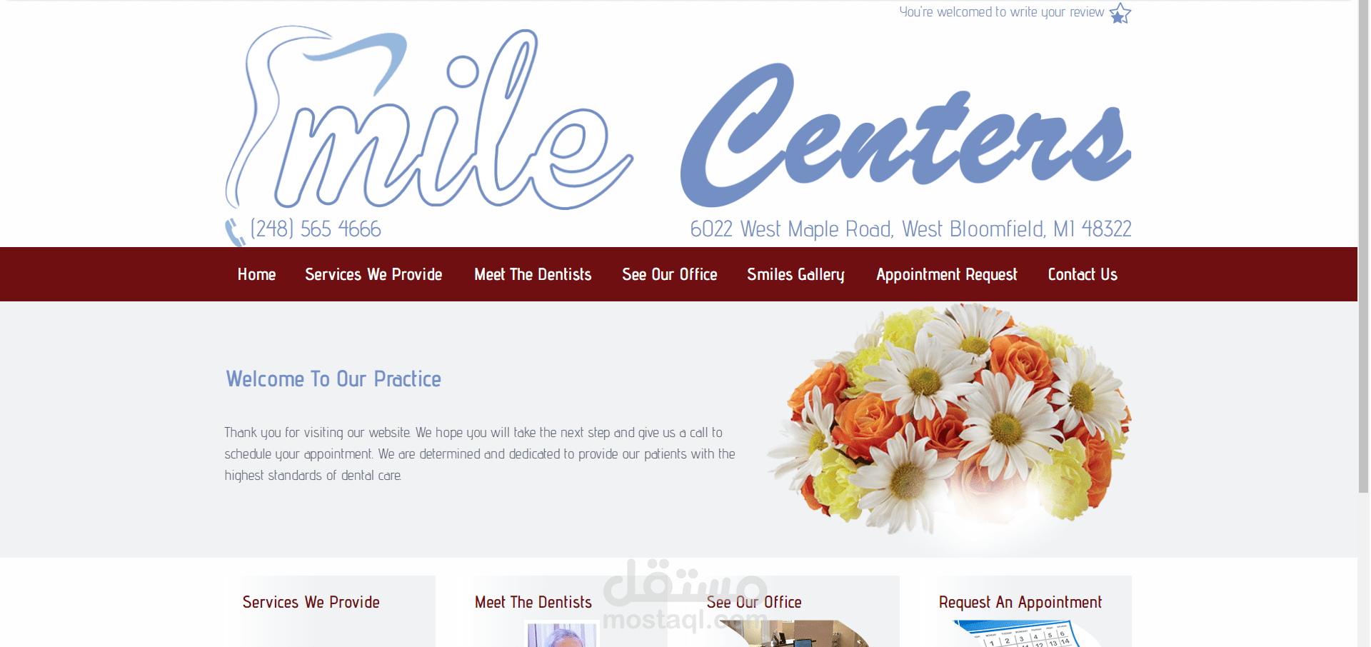 Smile Centers Dental Website
