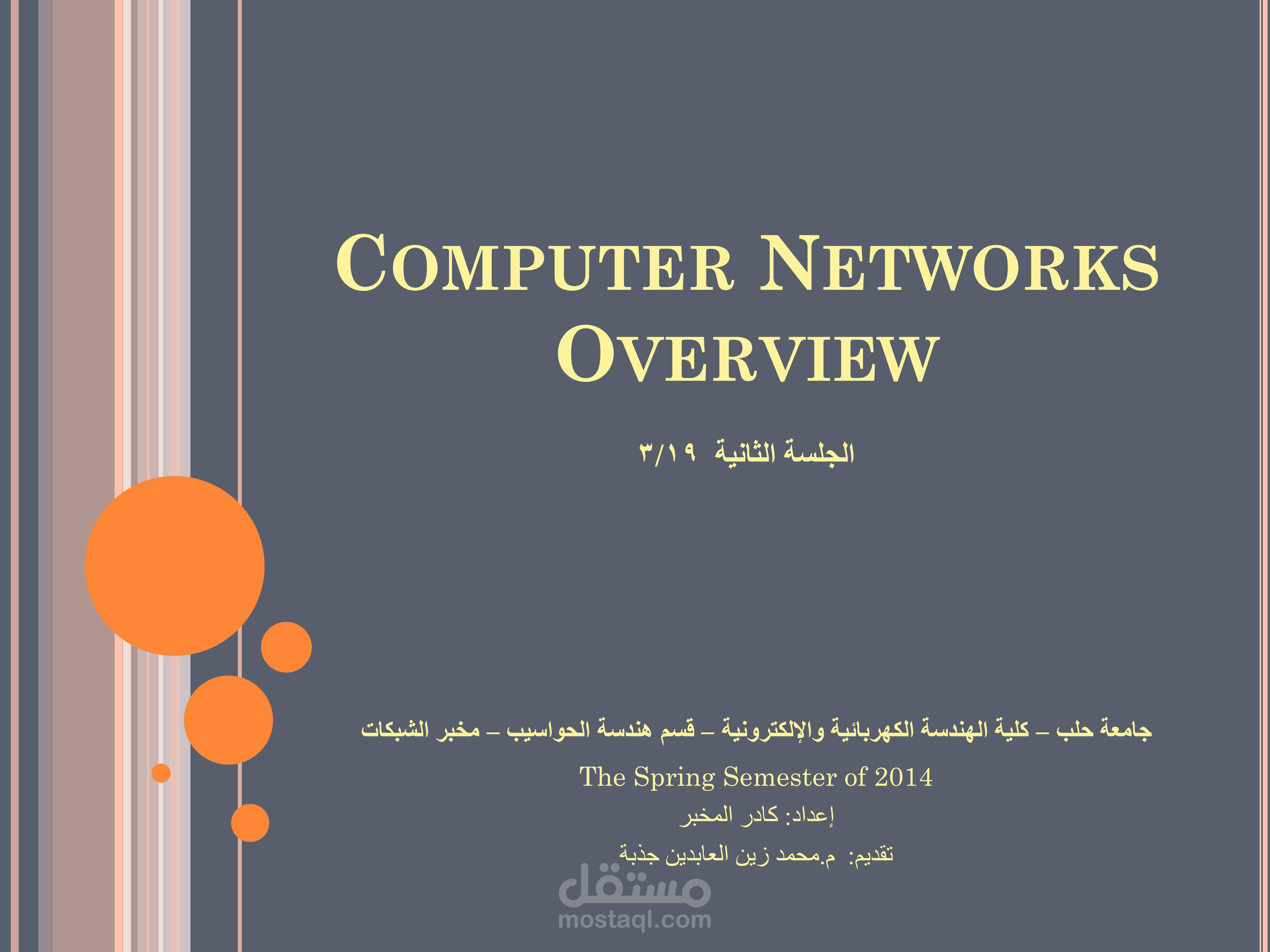 امتحان مخبر الشبكات لطلاب قسم هندسة الحواسيب – كلية الهندسة الكهربائية والإلكترونية – جامعة حلب