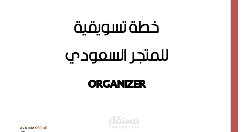 خطة تسويقية لمتجر منظمات منزلية