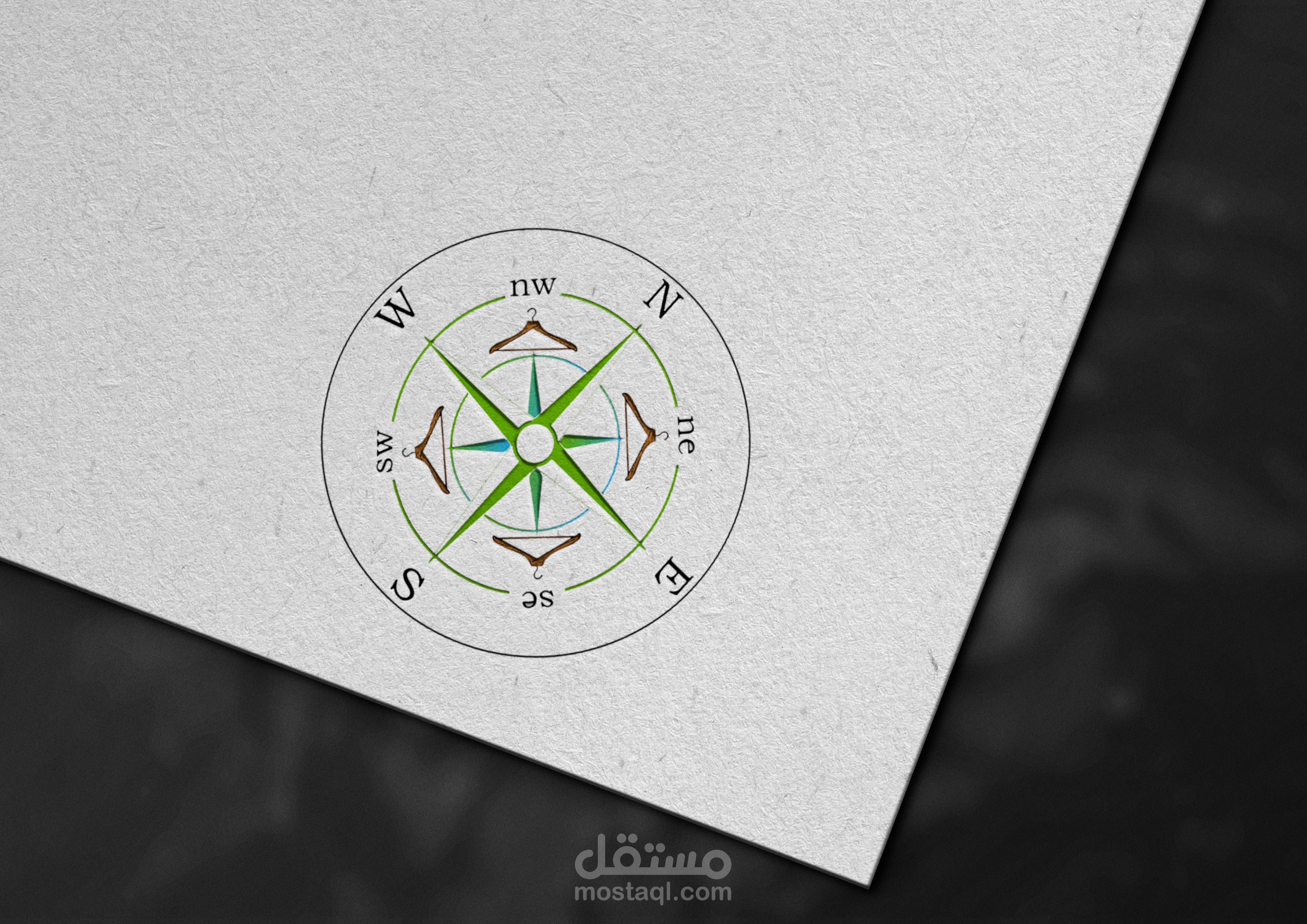 لوجو لشركه ملابس على شكل بوصله