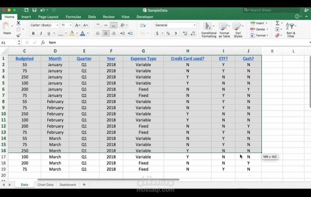 تنظيم وإدخال بيانات احترافي (Excel)