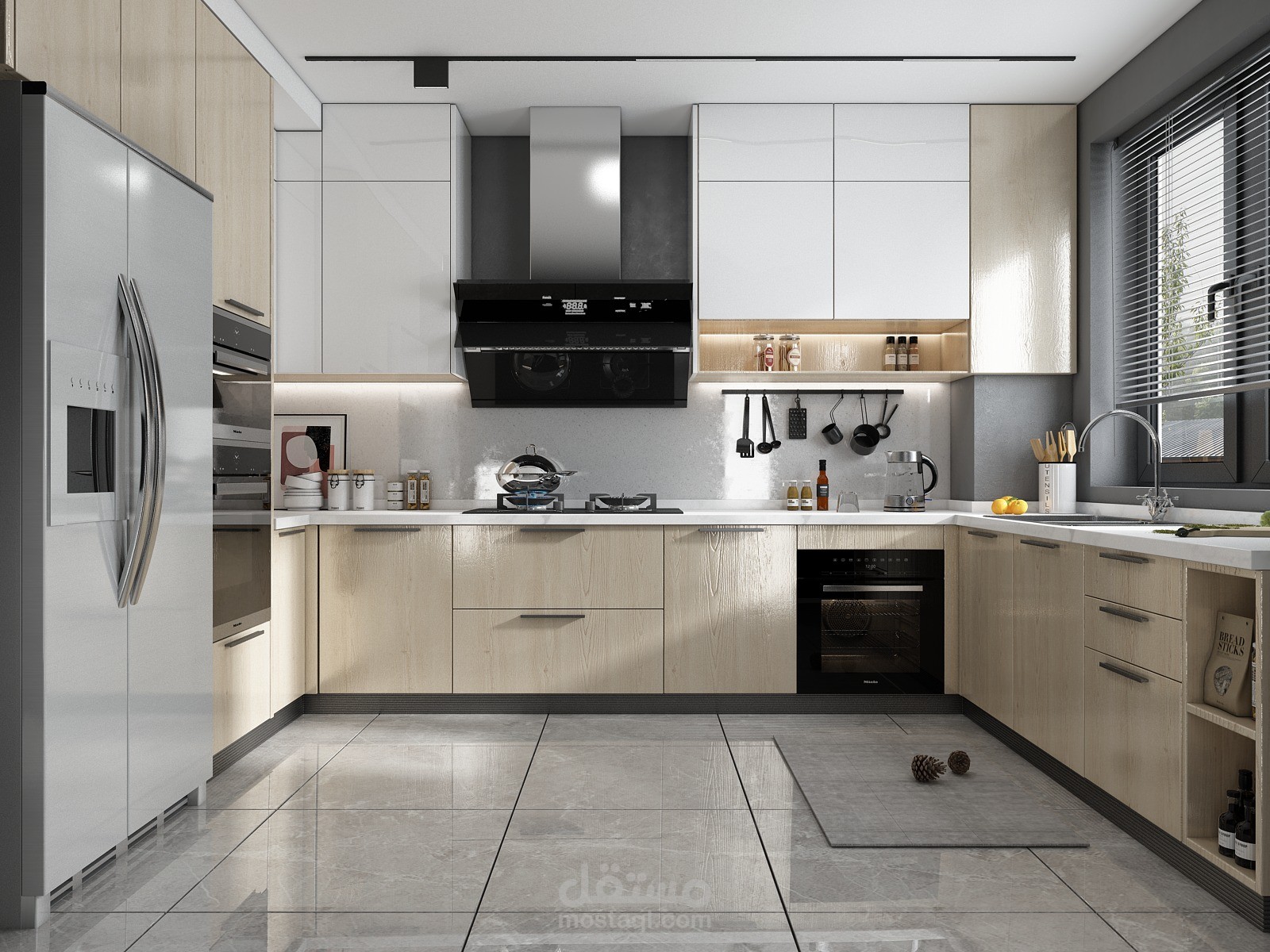 تصميم مطابخ (خشب)